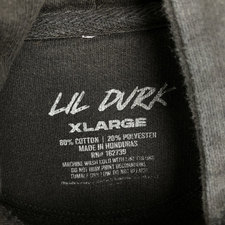 LIL DURK Wrap Sweatshirt Pullover Hoodie (Men's XL equivalent) cotton black type Vintage Second Hand