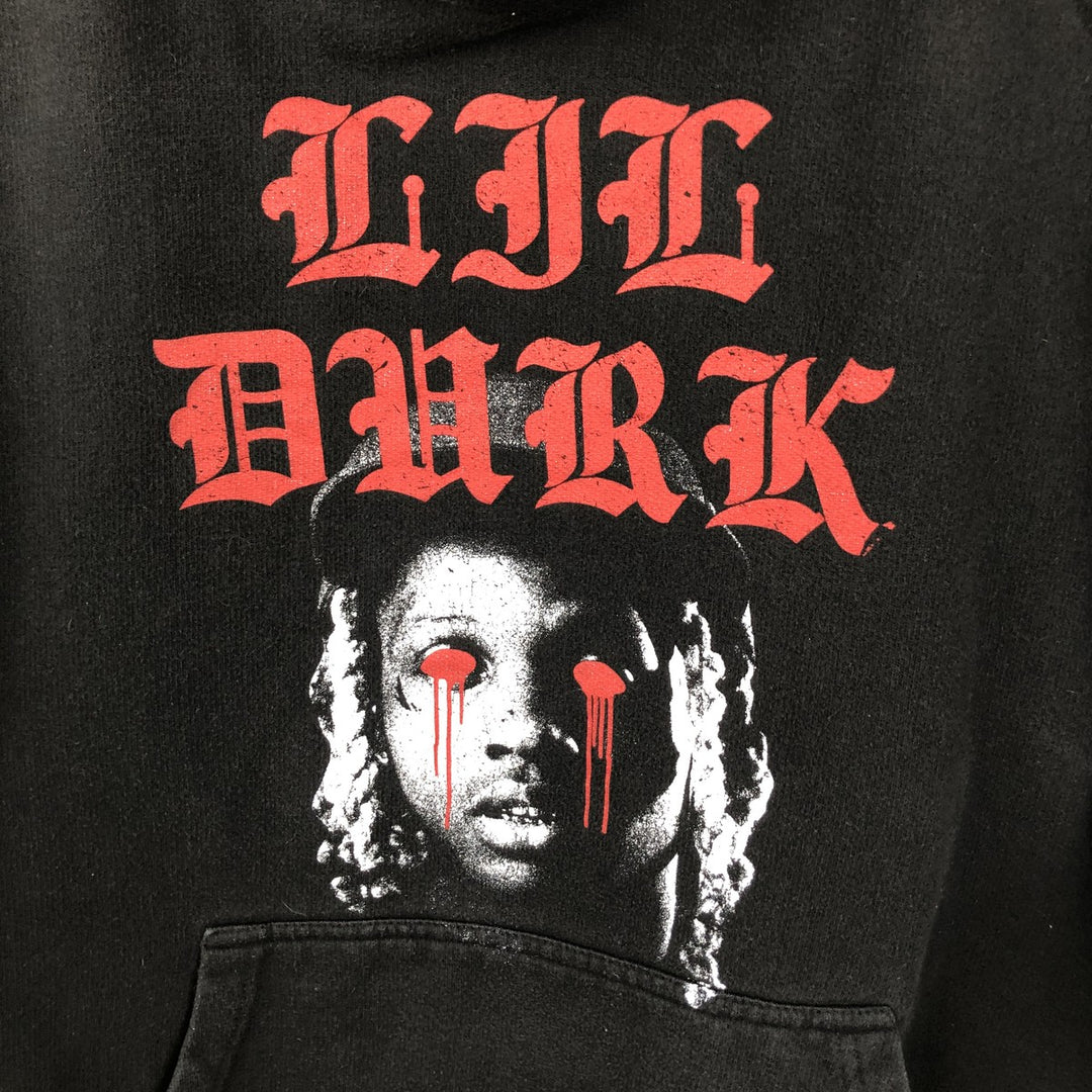 LIL DURK Wrap Sweatshirt Pullover Hoodie (Men's XL equivalent) cotton black type Vintage Second Hand