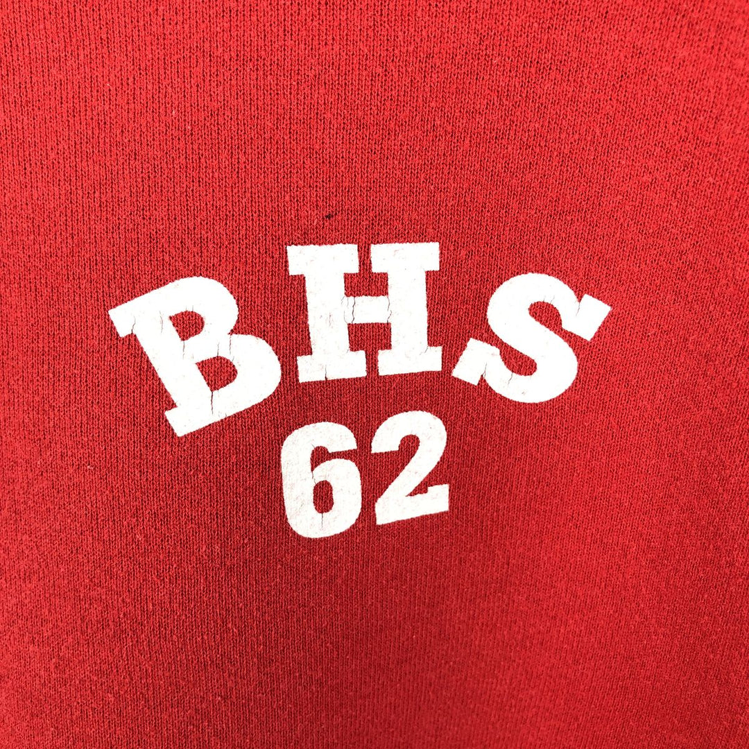 90'S Russell sweatshirt pullover hoodie, men's size L, vintage cotton red type Vintage Second Hand