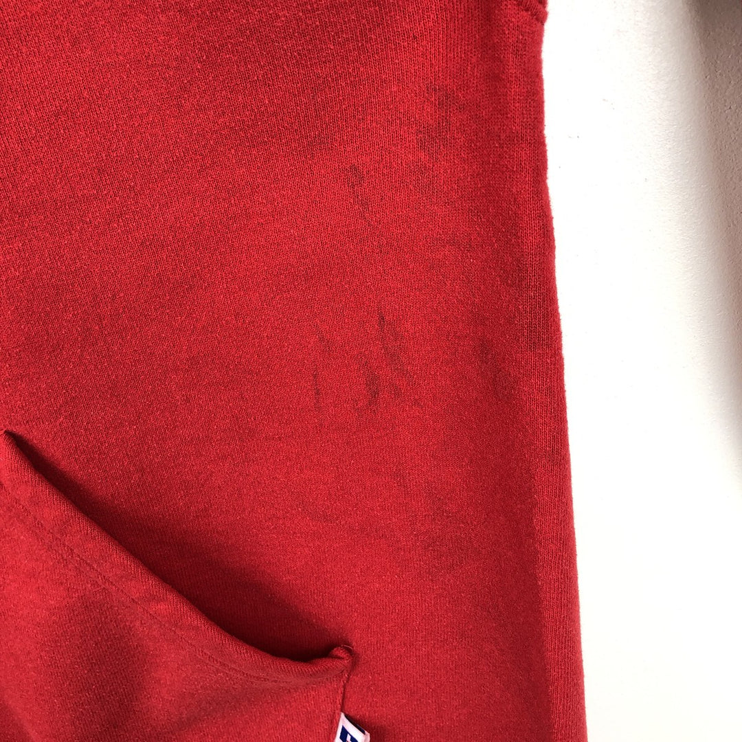 90'S Russell sweatshirt pullover hoodie, men's size L, vintage cotton red type Vintage Second Hand