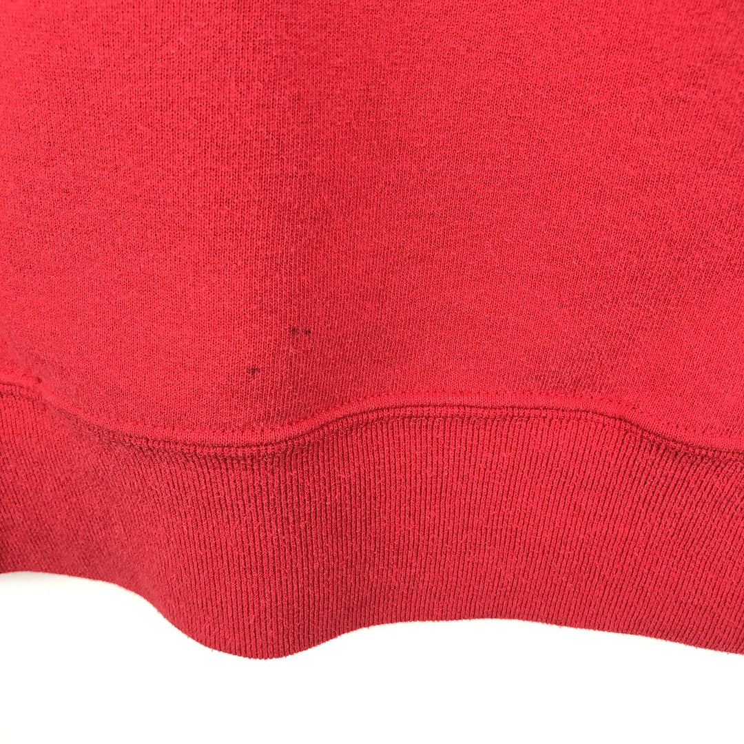 90'S Russell sweatshirt pullover hoodie, men's size L, vintage cotton red type Vintage Second Hand