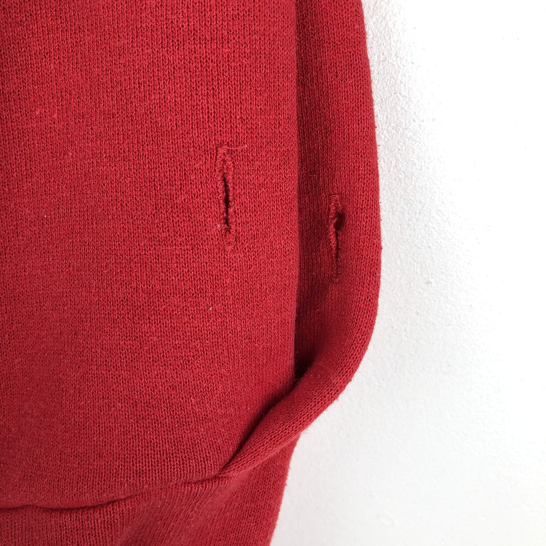 90'S Russell sweatshirt pullover hoodie, men's size L, vintage cotton red type Vintage Second Hand