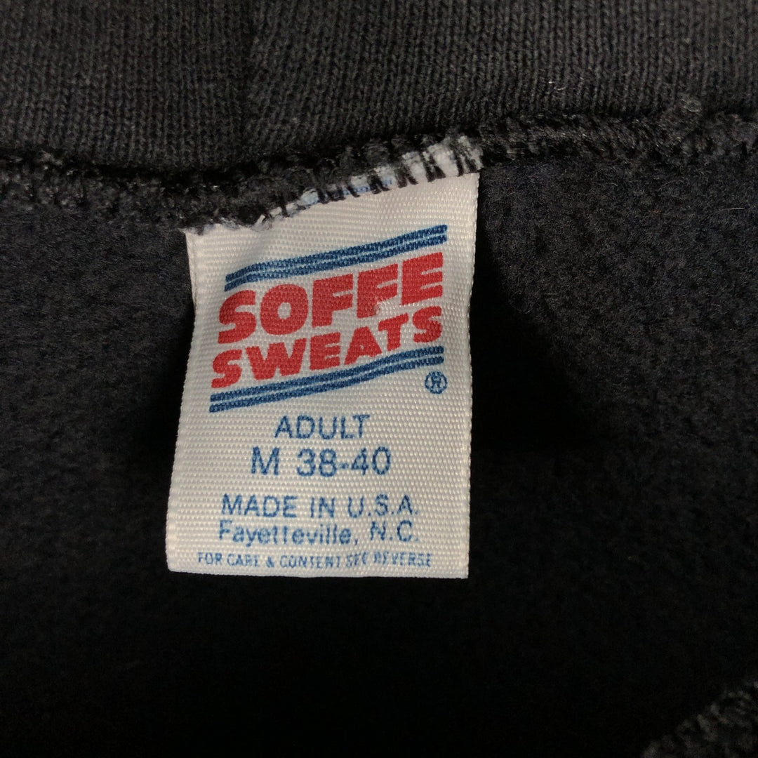 1980'S Soffe sweatshirt pullover hoodie, made in USA, men's size M equivalent, vintage. polyester black type Vintage Second Hand