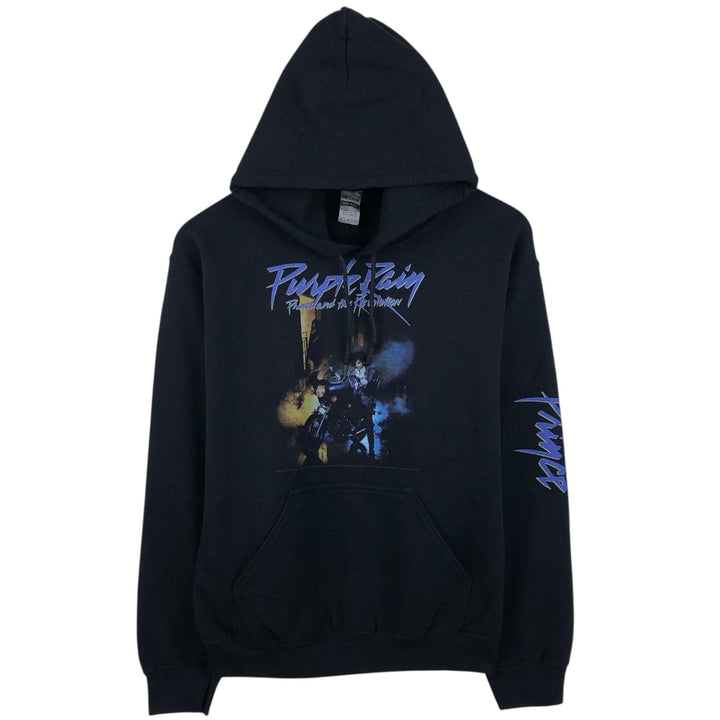 Purple Rain Sweat Pullover Hoodie (Men's Size S) cotton black type Vintage Second Hand