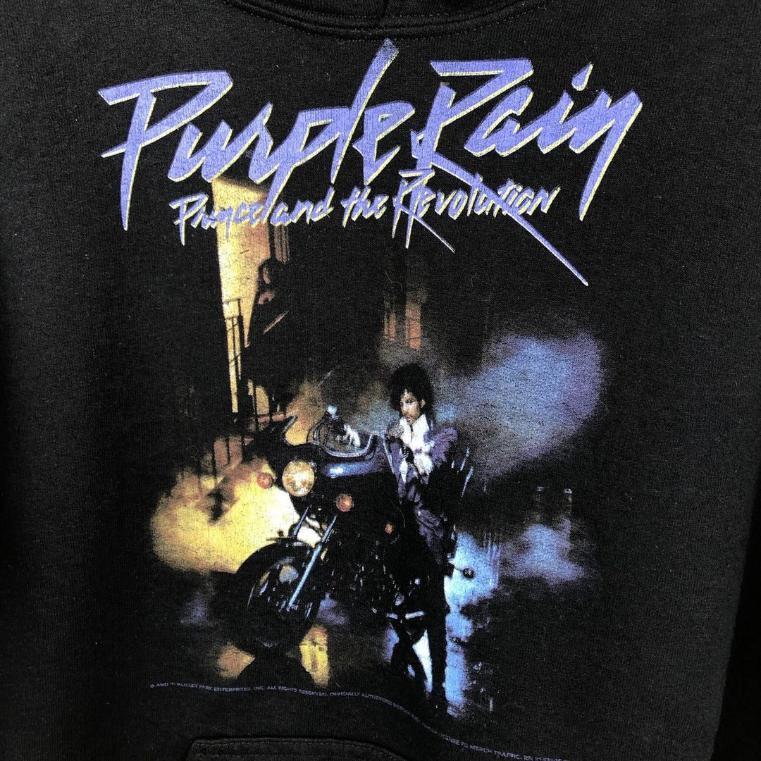 Purple Rain Sweat Pullover Hoodie (Men's Size S) cotton black type Vintage Second Hand