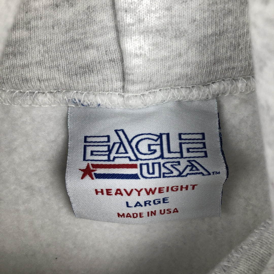 EAGLE USA Sweatshirt Pullover Hoodie, Made in USA, Men's Size L cotton gray type Vintage Second Hand