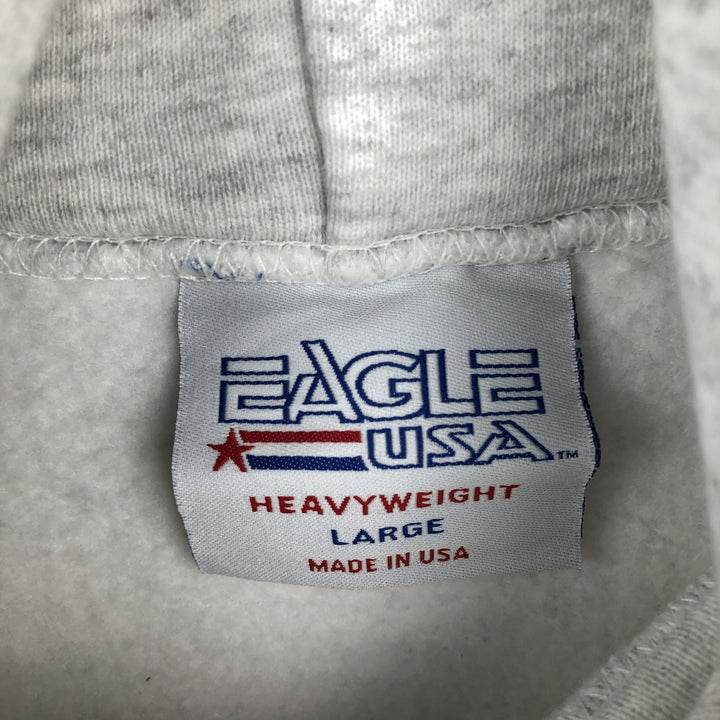 EAGLE USA Sweatshirt Pullover Hoodie, Made in USA, Men's Size L cotton gray type Vintage Second Hand