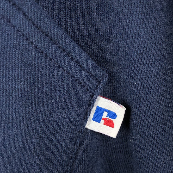 90'S Russell sweatshirt pullover hoodie, men's size L, vintage cotton navy blue type Vintage Second Hand