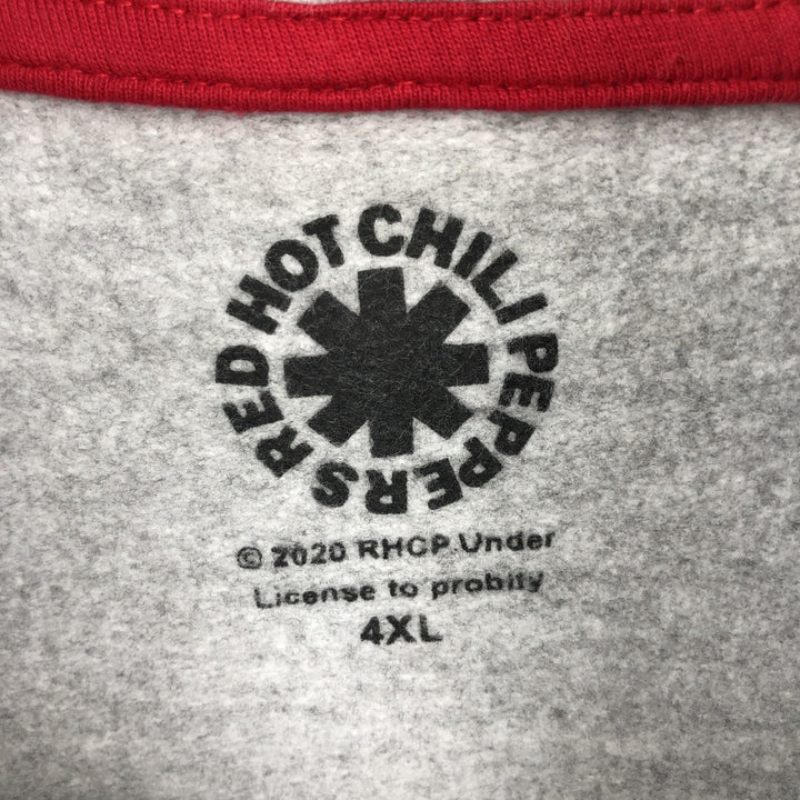 RED HOT CHILI PEPPERS Band Sweatshirt Pullover Hoodie, Men's XXXXL (approx.) unclear gray type Vintage Second Hand