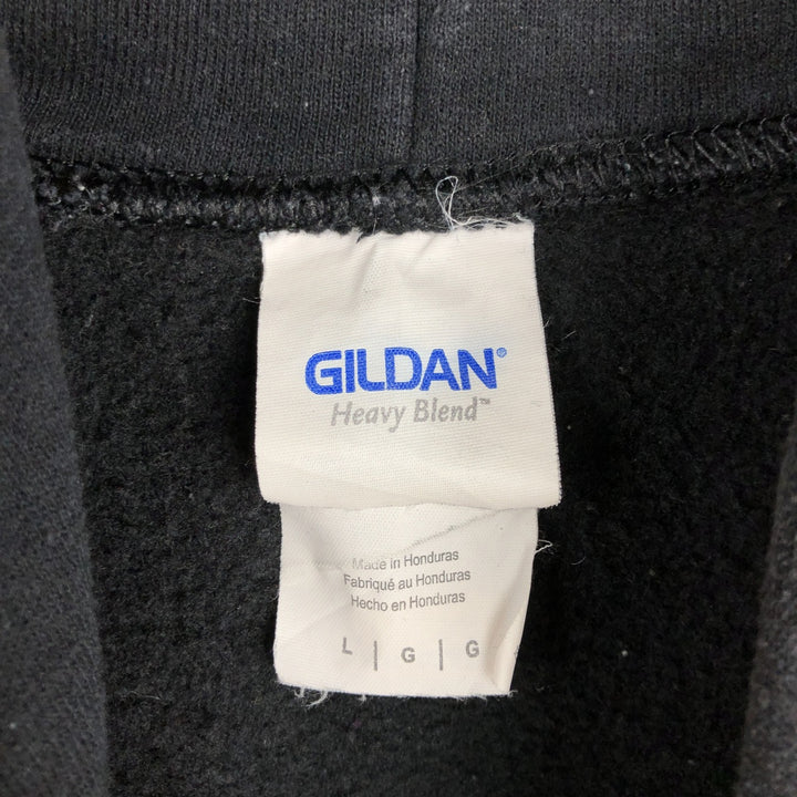 Gildan SLAYER Skull Pattern Band Sweatshirt Pullover Hoodie - Men's Size L (approx.) cotton black type Vintage Second Hand