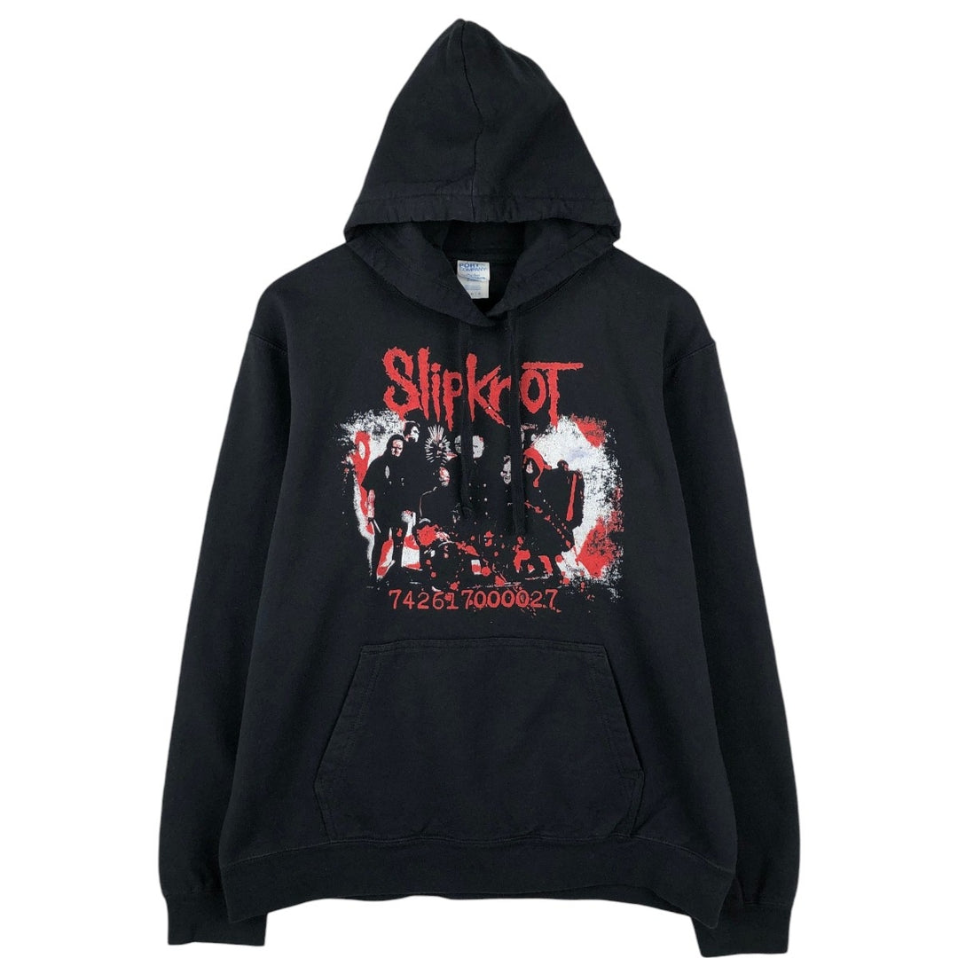 Port & Company Slipknot Band Sweatshirt Pullover Hoodie (Men's Size L) cotton black type Vintage Second Hand