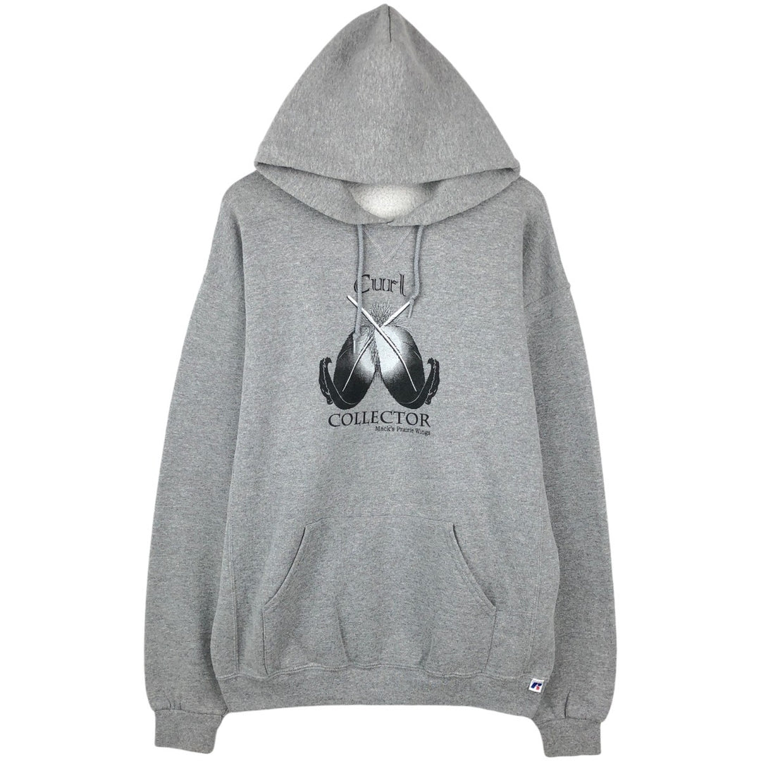 Russell sweatshirt pullover hoodie, men's size XL polyester gray type Vintage Second Hand