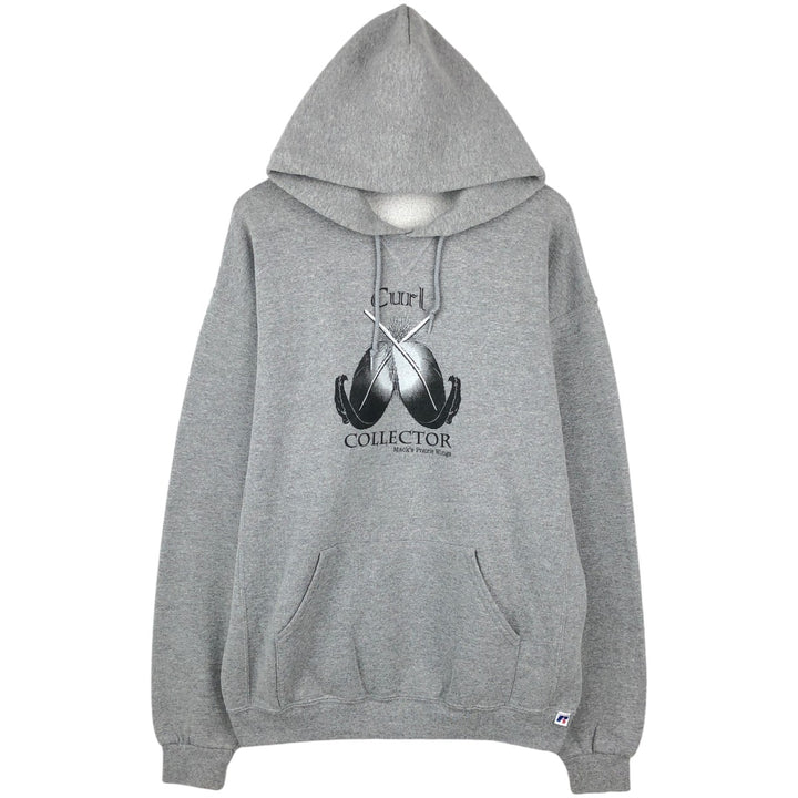 Russell sweatshirt pullover hoodie, men's size XL polyester gray type Vintage Second Hand