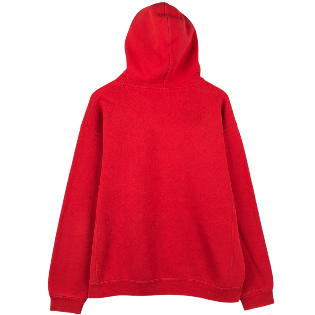 Russell sweatshirt pullover hoodie, men's size L (approx.) cotton red type Vintage Second Hand