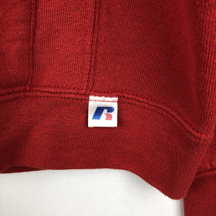 Russell sweatshirt pullover hoodie, men's size L (approx.) cotton red type Vintage Second Hand