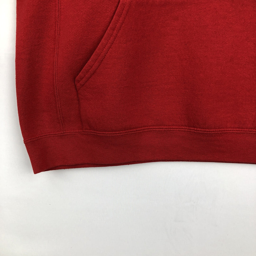 Russell sweatshirt pullover hoodie, men's size L (approx.) cotton red type Vintage Second Hand