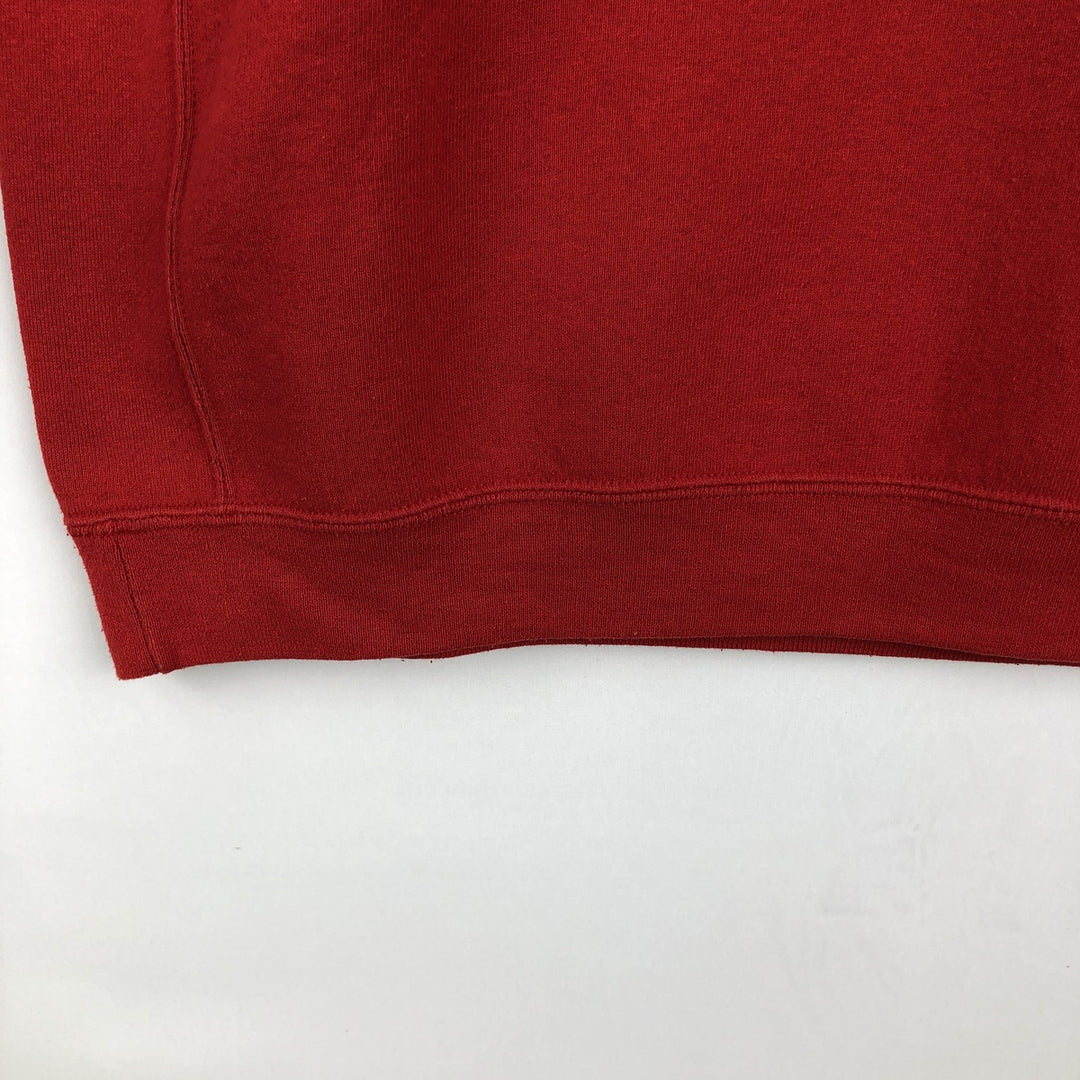 Russell sweatshirt pullover hoodie, men's size L (approx.) cotton red type Vintage Second Hand