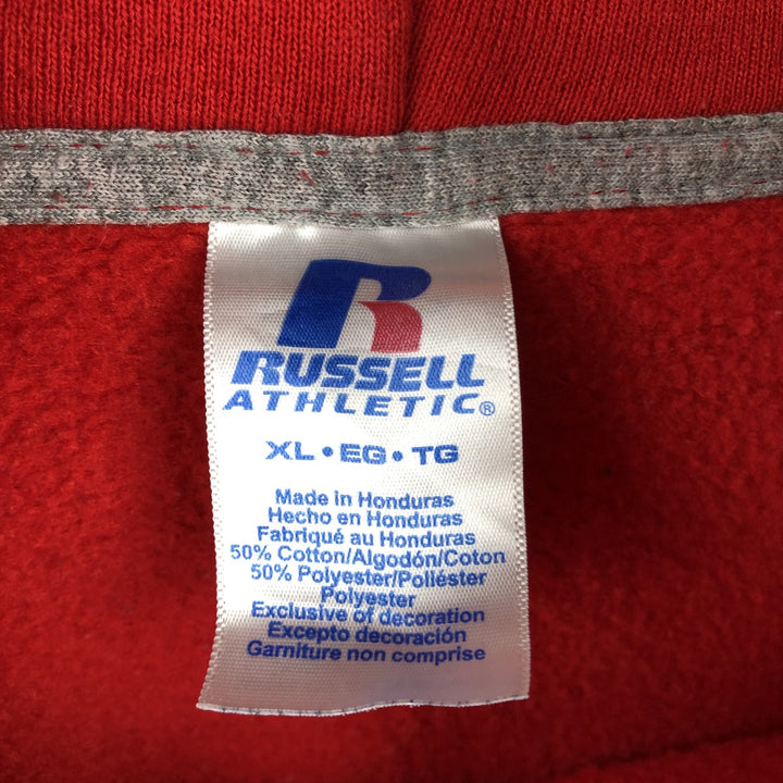 Russell College Sweatshirt Pullover Hoodie, Men's Size XL (approx.) cotton red type Vintage Second Hand