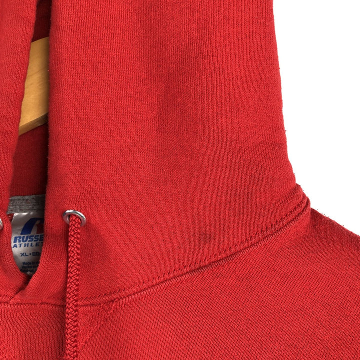 Russell College Sweatshirt Pullover Hoodie, Men's Size XL (approx.) cotton red type Vintage Second Hand