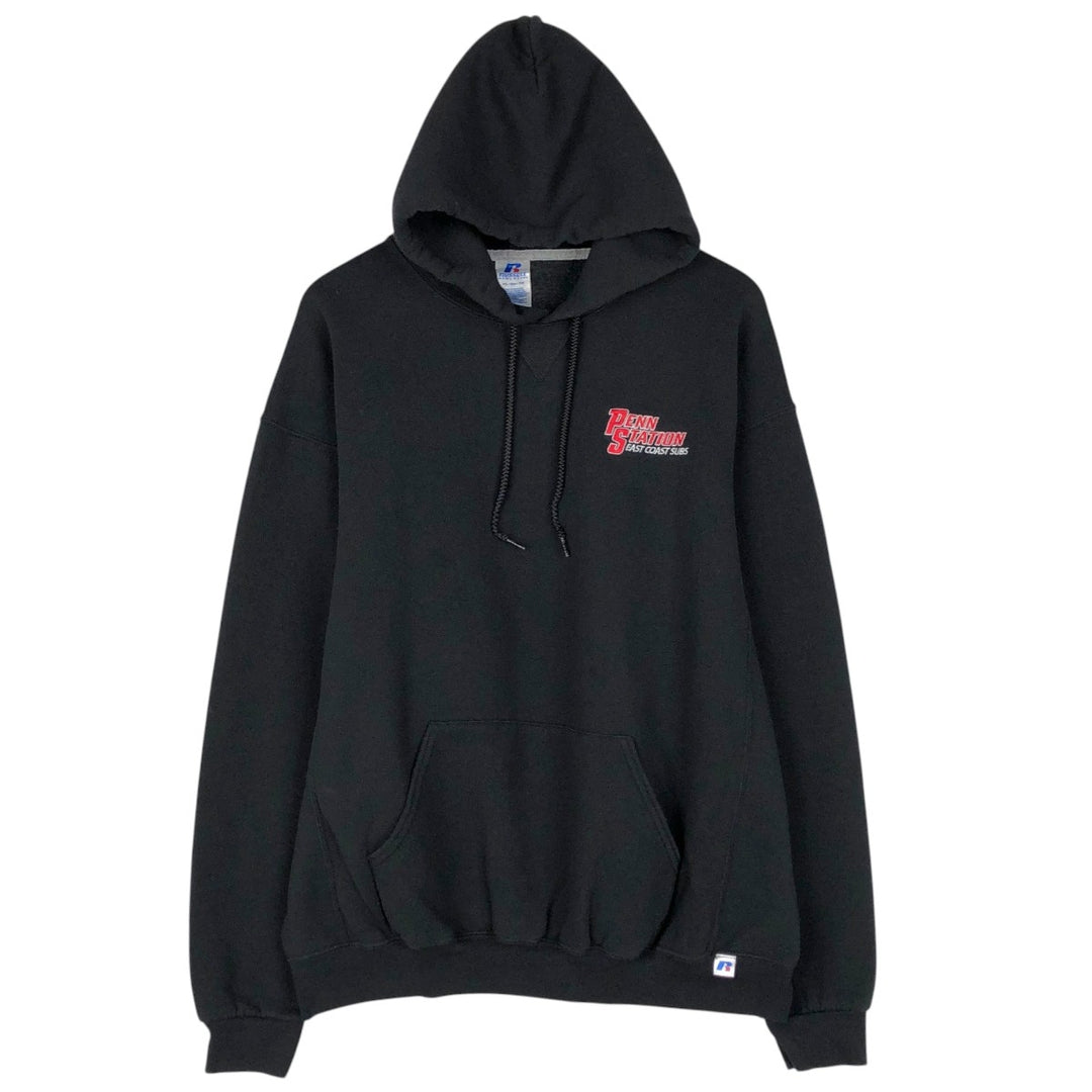 2000'S Russell Penn Station Advertising Sweatshirt Pullover Hoodie, Men's Size XL (approx.) cotton black type Vintage Second Hand