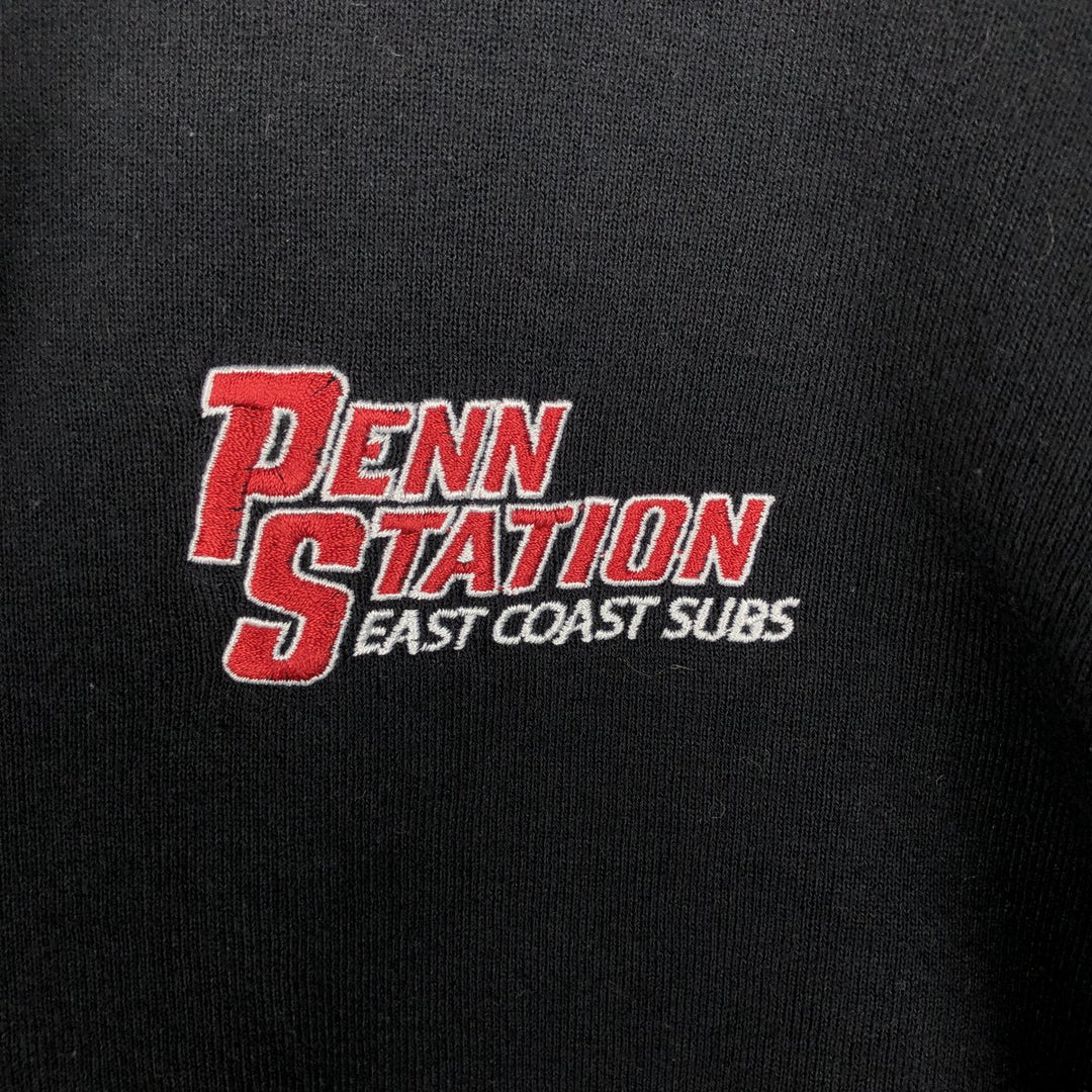 2000'S Russell Penn Station Advertising Sweatshirt Pullover Hoodie, Men's Size XL (approx.) cotton black type Vintage Second Hand