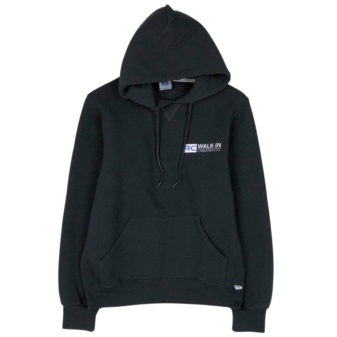 2000'S Russell RC WALK-IN CHIROPRACTIC Advertising Sweatshirt Pullover Hoodie (Men's Size S equivalent) cotton black type Vintage Second Hand