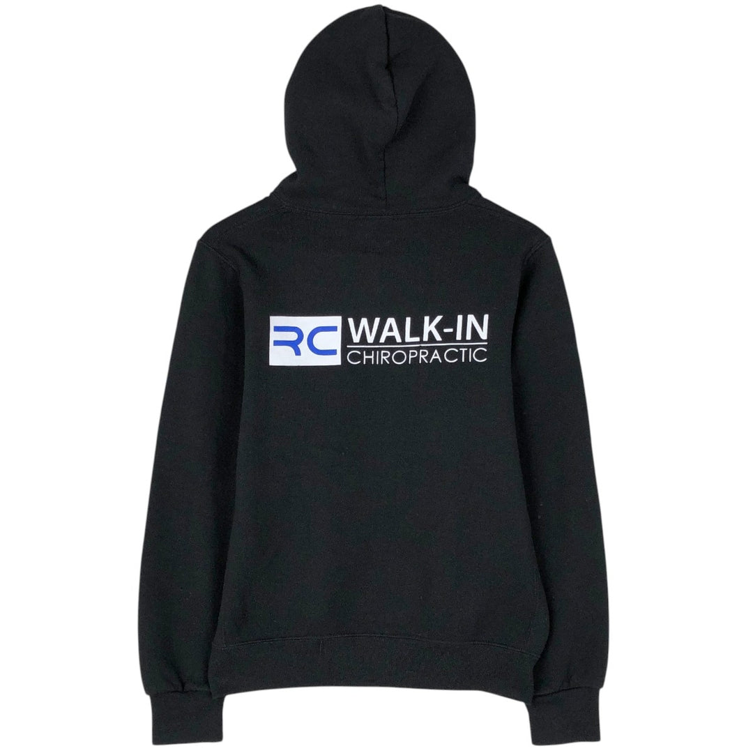 2000'S Russell RC WALK-IN CHIROPRACTIC Advertising Sweatshirt Pullover Hoodie (Men's Size S equivalent) cotton black type Vintage Second Hand