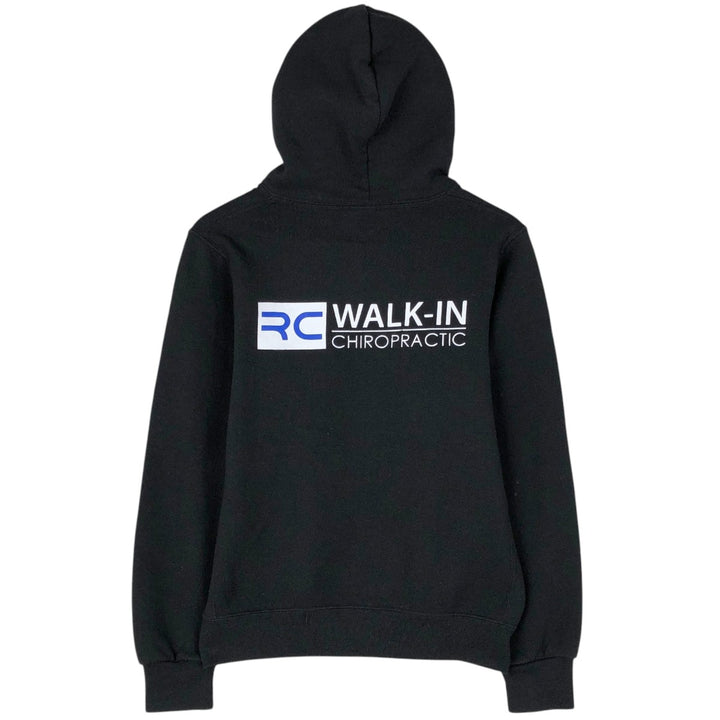 2000'S Russell RC WALK-IN CHIROPRACTIC Advertising Sweatshirt Pullover Hoodie (Men's Size S equivalent) cotton black type Vintage Second Hand