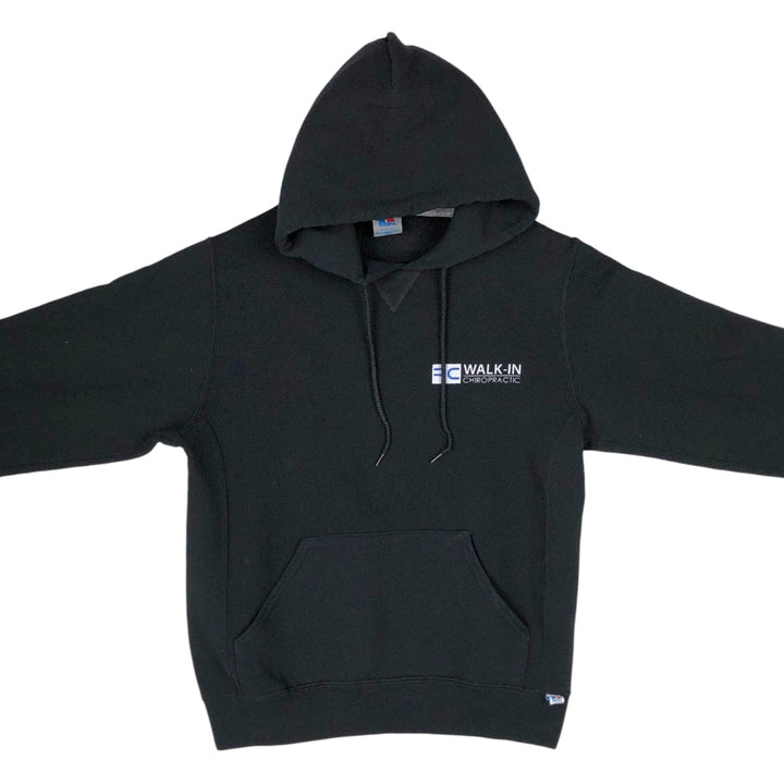 2000'S Russell RC WALK-IN CHIROPRACTIC Advertising Sweatshirt Pullover Hoodie (Men's Size S equivalent) cotton black type Vintage Second Hand