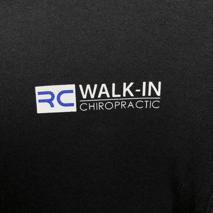 2000'S Russell RC WALK-IN CHIROPRACTIC Advertising Sweatshirt Pullover Hoodie (Men's Size S equivalent) cotton black type Vintage Second Hand