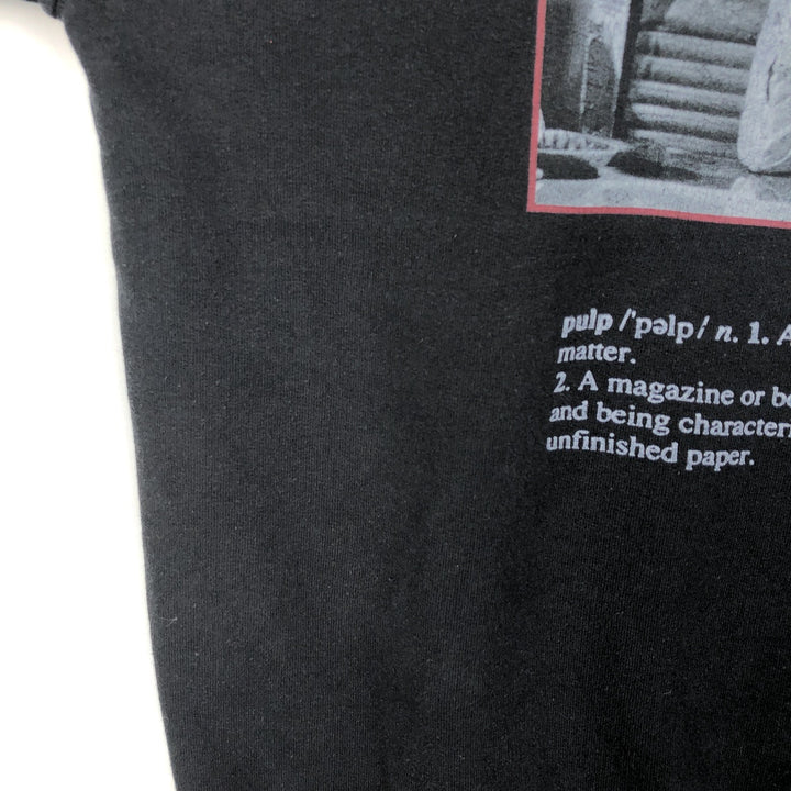 PULP FICTION Movie Sweatshirt Pullover Hoodie (Men's Size L) cotton black type Vintage Second Hand