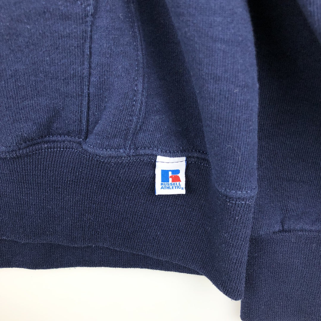 Russell sweatshirt pullover hoodie, men's size L (approx.) cotton navy blue type Vintage Second Hand