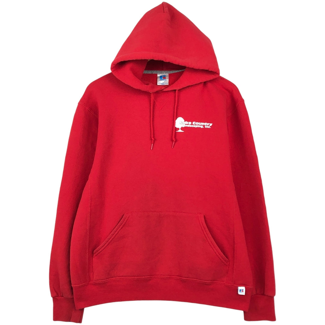 2000'S Russell sweatshirt pullover hoodie, men's size L (approx.) cotton red type Vintage Second Hand