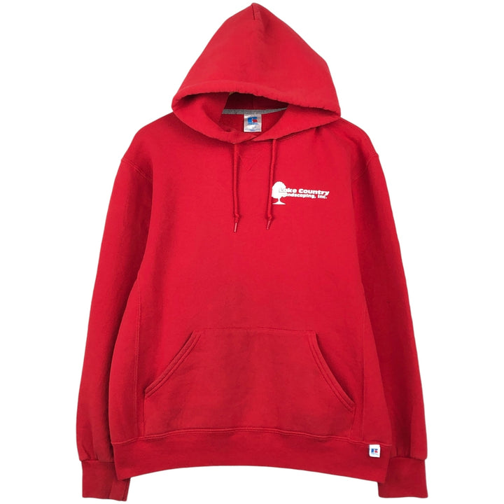 2000'S Russell sweatshirt pullover hoodie, men's size L (approx.) cotton red type Vintage Second Hand