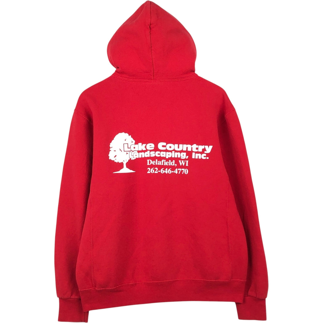 2000'S Russell sweatshirt pullover hoodie, men's size L (approx.) cotton red type Vintage Second Hand