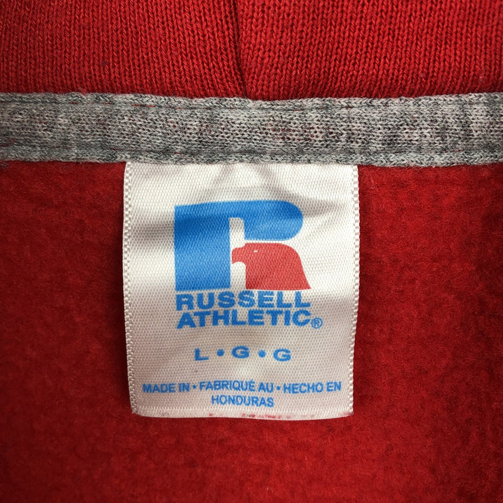2000'S Russell sweatshirt pullover hoodie, men's size L (approx.) cotton red type Vintage Second Hand