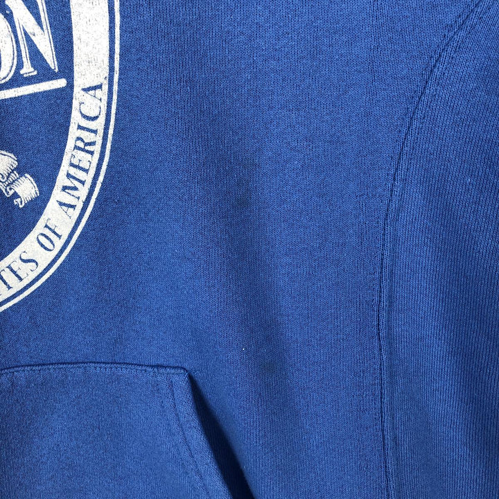 Russell sweatshirt pullover hoodie, men's size M (approx.) cotton blue type Vintage Second Hand