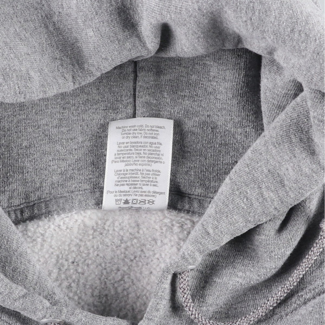 90s-00'S Russell sweatshirt pullover hoodie, men's size S equivalent, vintage. polyester gray type Vintage Second Hand