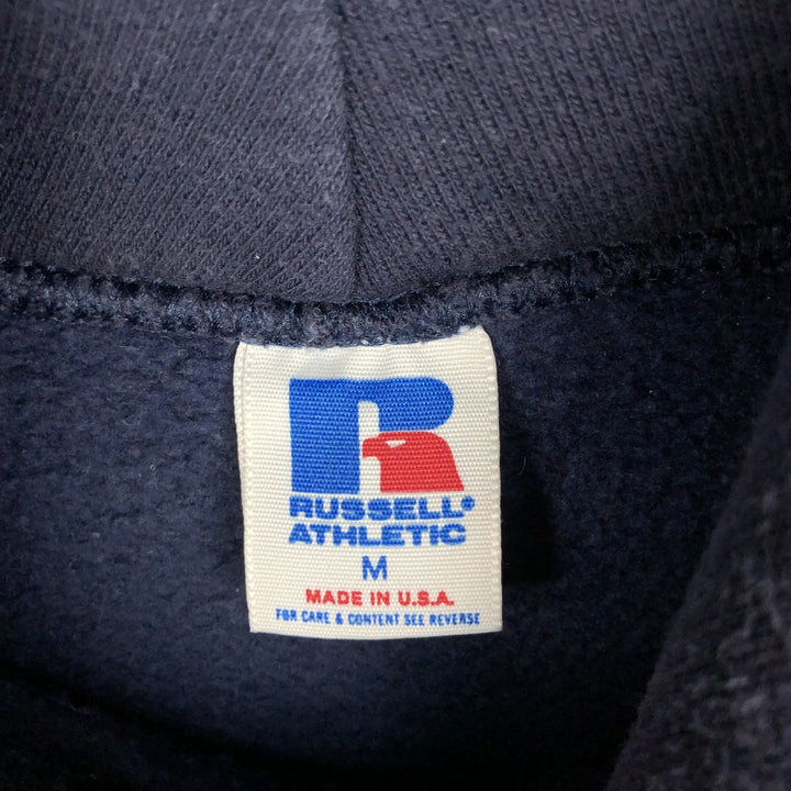1990'S Russell US Army Sweatshirt Pullover Hoodie, Made in USA, Men's Size M (approx.), Vintage cotton navy blue type Vintage Second Hand