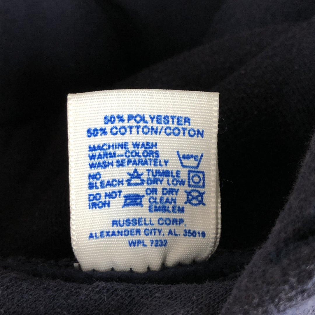 1990'S Russell US Army Sweatshirt Pullover Hoodie, Made in USA, Men's Size M (approx.), Vintage cotton navy blue type Vintage Second Hand