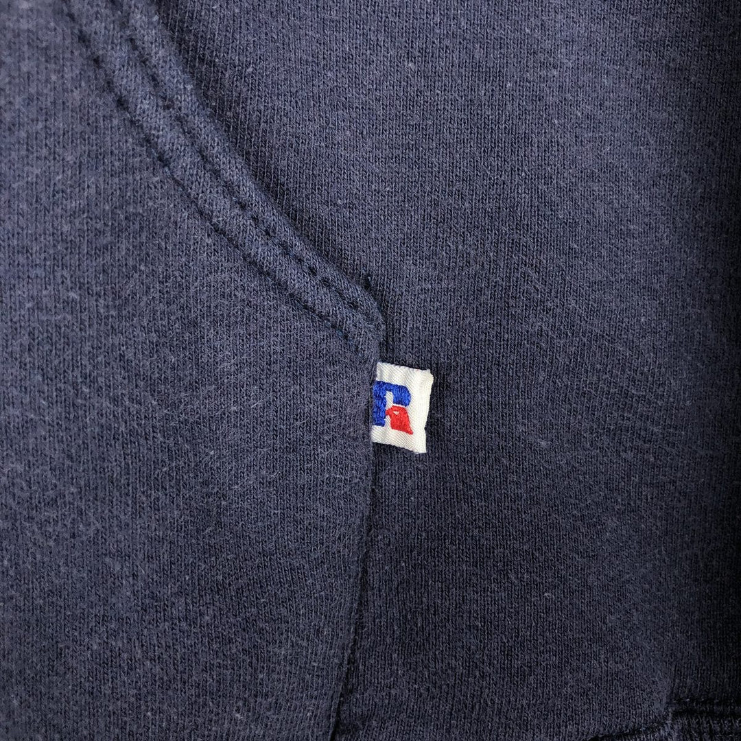 1990'S Russell US Army Sweatshirt Pullover Hoodie, Made in USA, Men's Size M (approx.), Vintage cotton navy blue type Vintage Second Hand