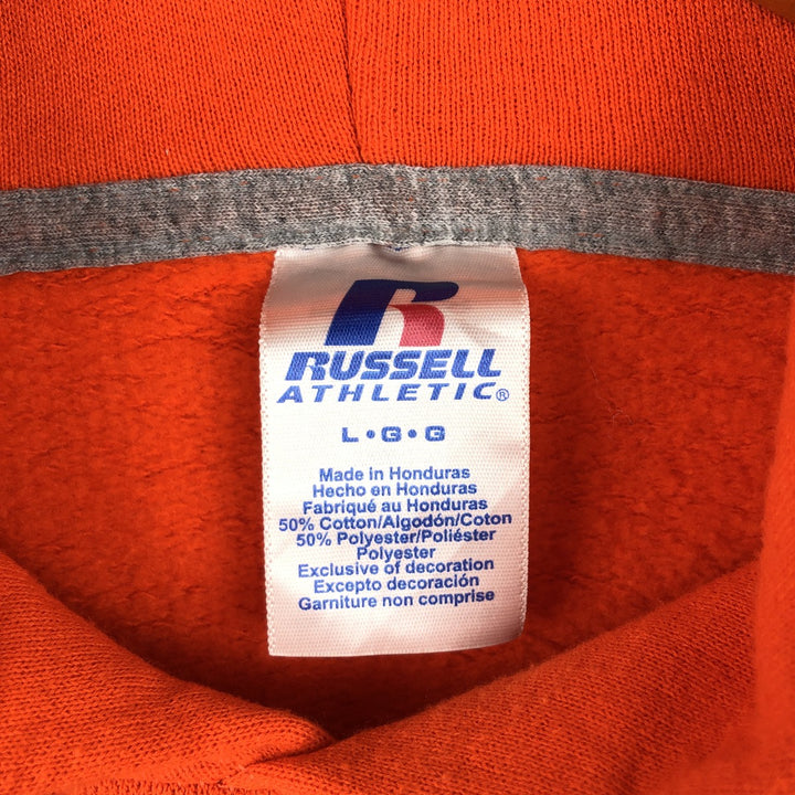 Russell sweatshirt pullover hoodie, men's size L (approx.) cotton orange type Vintage Second Hand