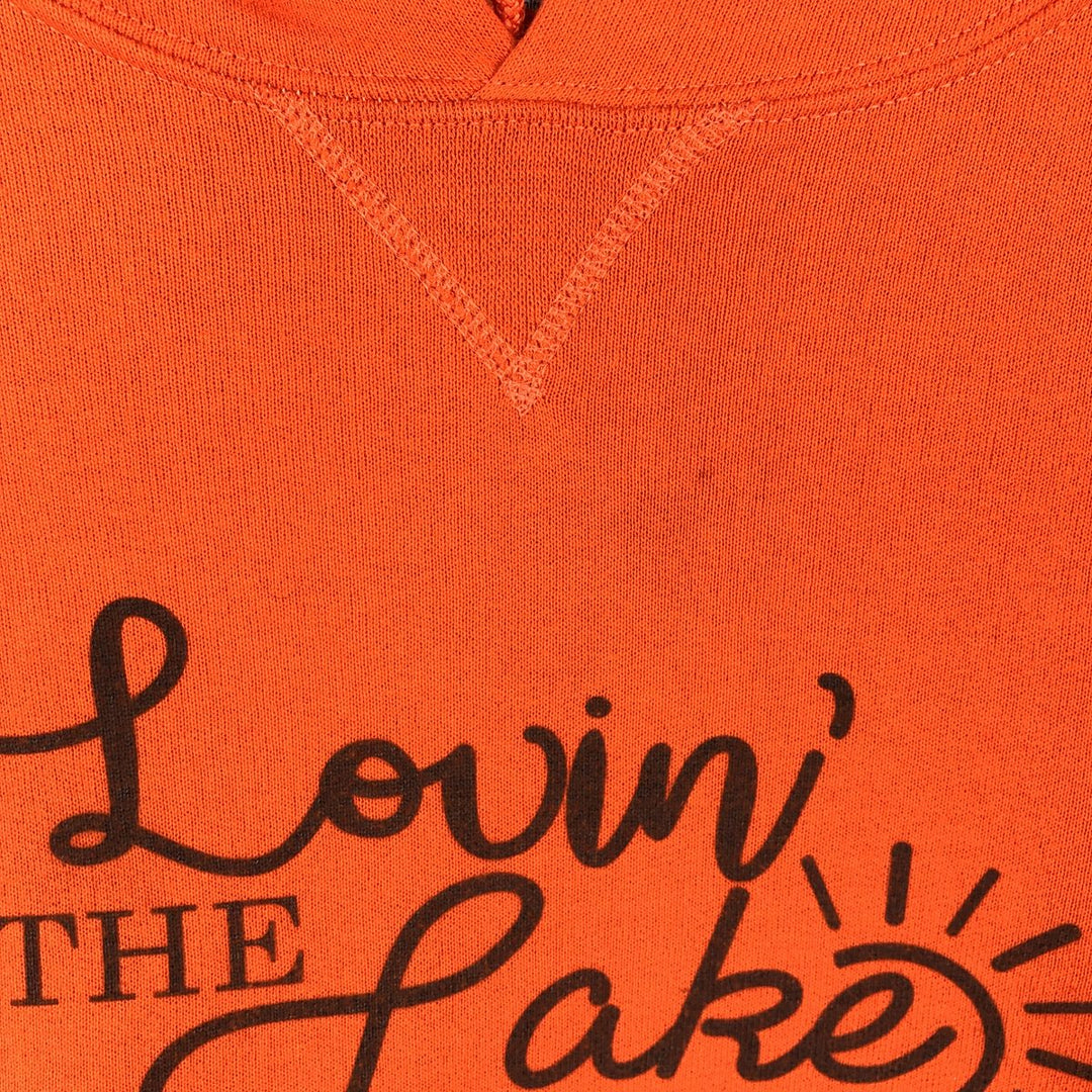 Russell sweatshirt pullover hoodie, men's size L (approx.) cotton orange type Vintage Second Hand