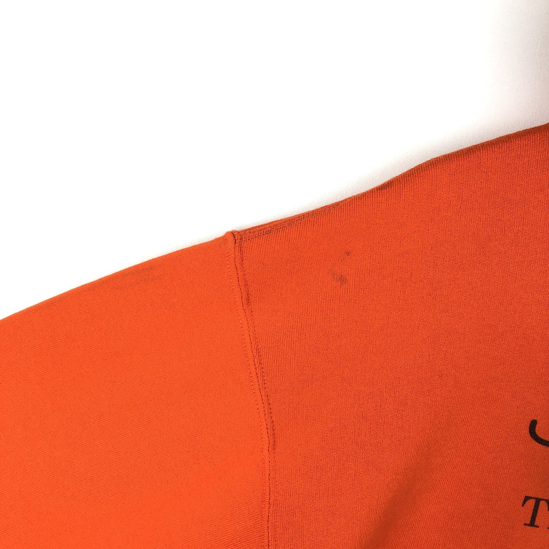 Russell sweatshirt pullover hoodie, men's size L (approx.) cotton orange type Vintage Second Hand