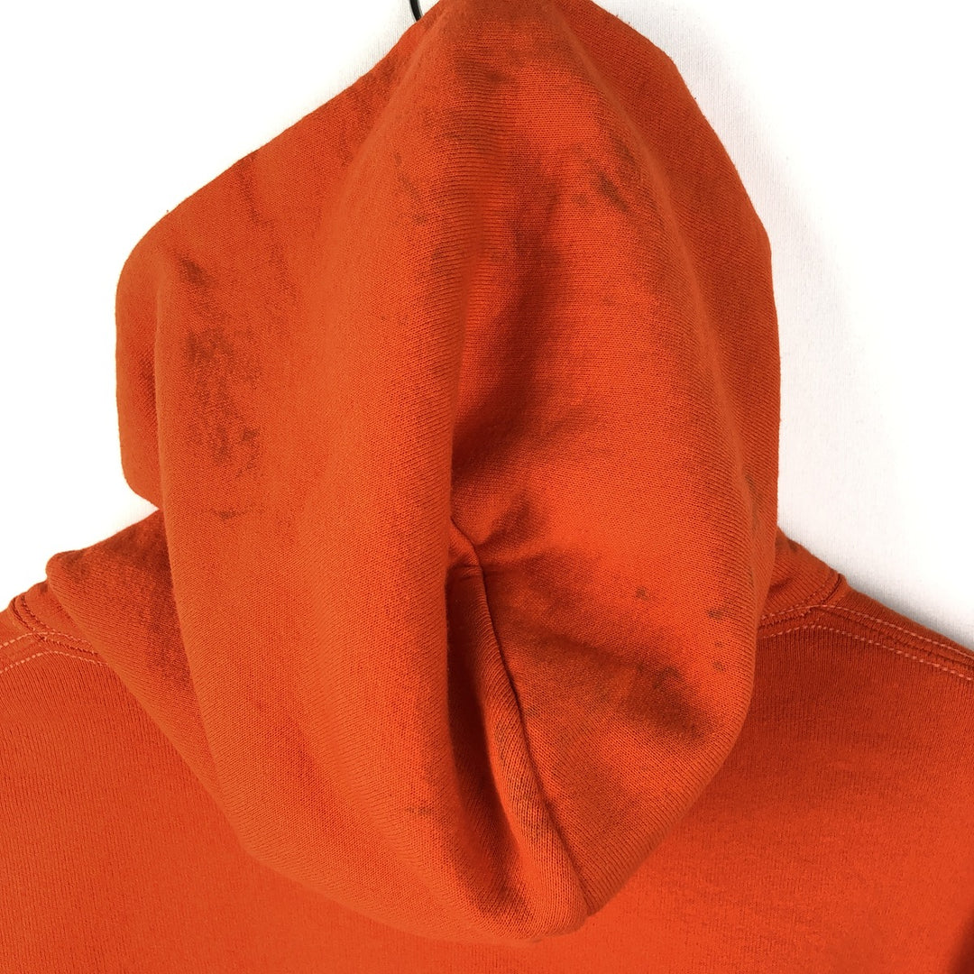 Russell sweatshirt pullover hoodie, men's size L (approx.) cotton orange type Vintage Second Hand
