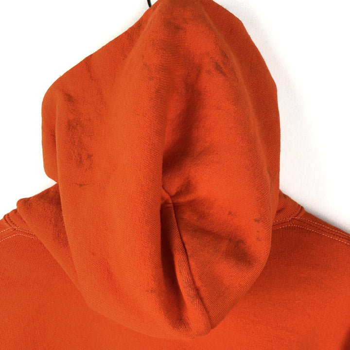 Russell sweatshirt pullover hoodie, men's size L (approx.) cotton orange type Vintage Second Hand