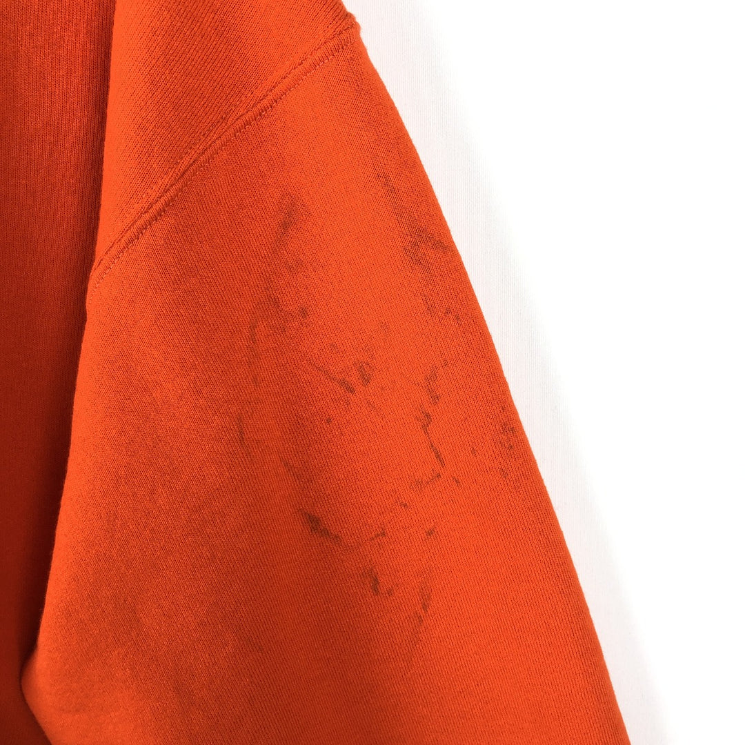 Russell sweatshirt pullover hoodie, men's size L (approx.) cotton orange type Vintage Second Hand