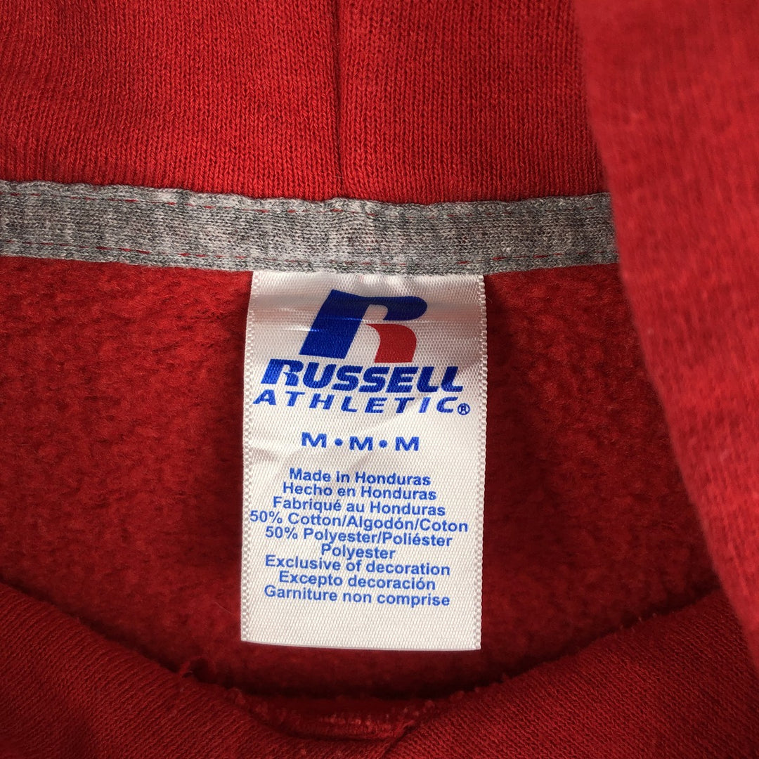 Russell sweatshirt pullover hoodie, men's size M (approx.) cotton red type Vintage Second Hand