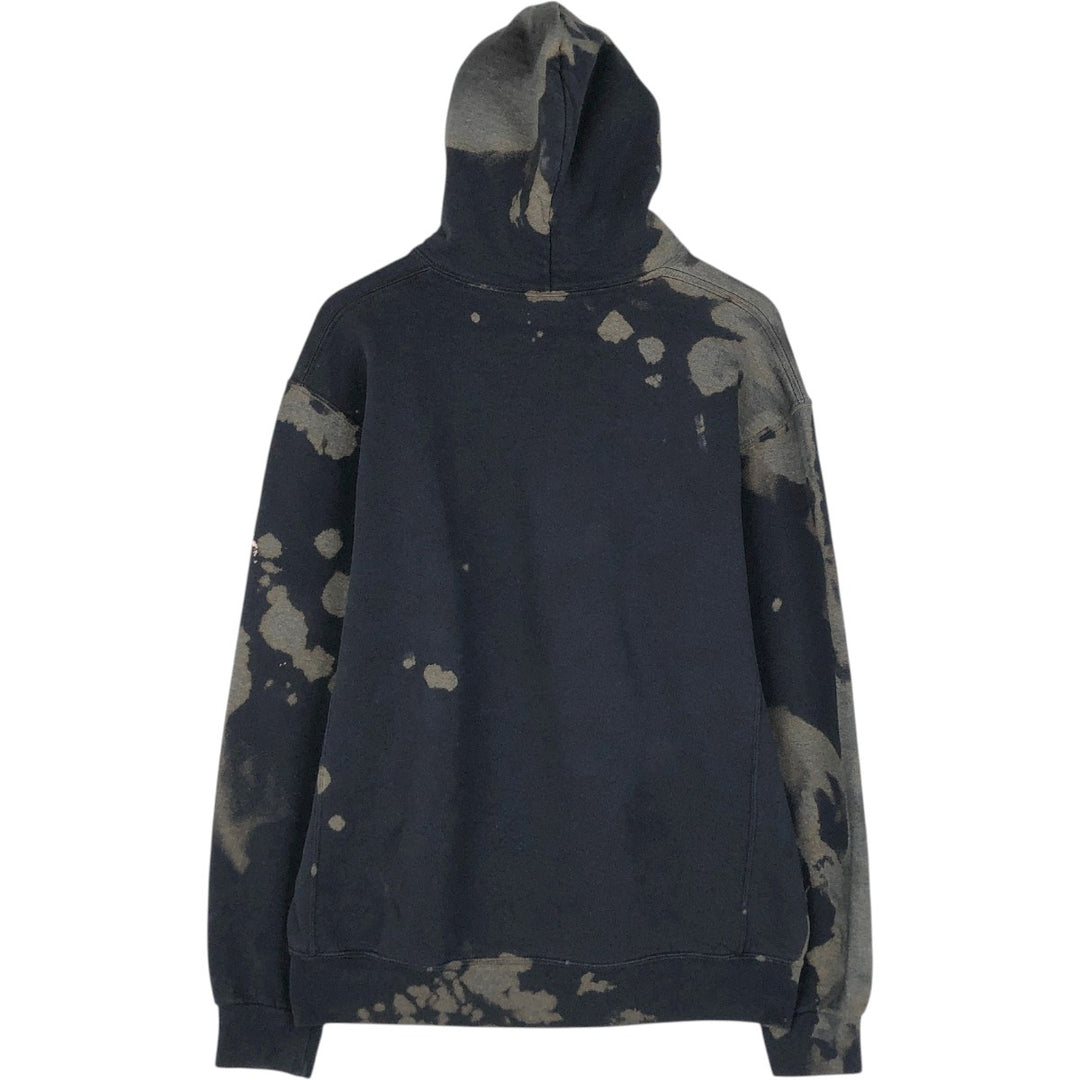 2000'S Russell Tie-Dye Pattern Sweatshirt Pullover Hoodie, Men's XL (approx.) cotton black type Vintage Second Hand
