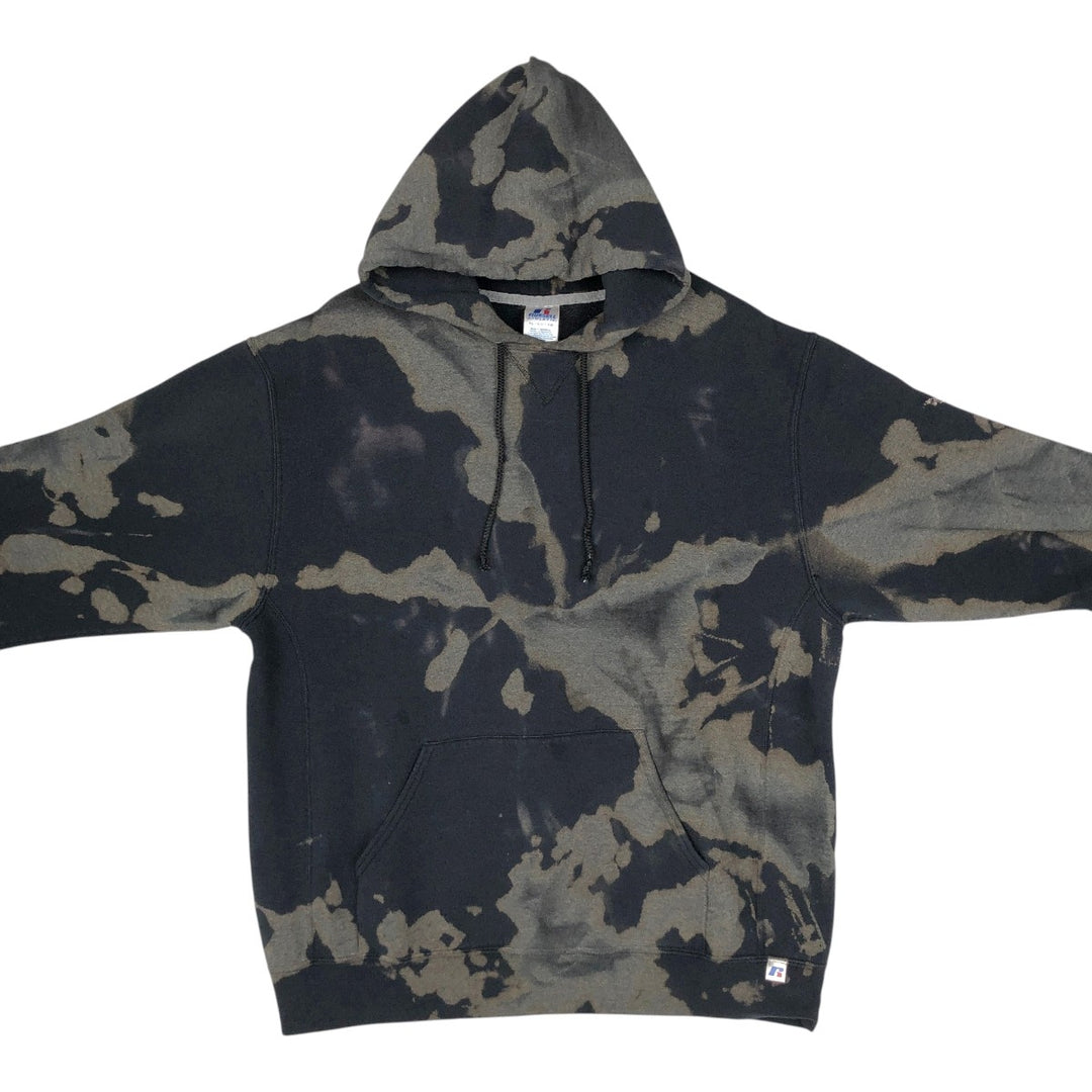 2000'S Russell Tie-Dye Pattern Sweatshirt Pullover Hoodie, Men's XL (approx.) cotton black type Vintage Second Hand